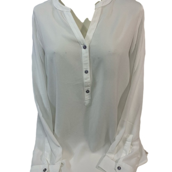 Jacqueline de Yong Sheer White Blouse - Picture 1 of 5